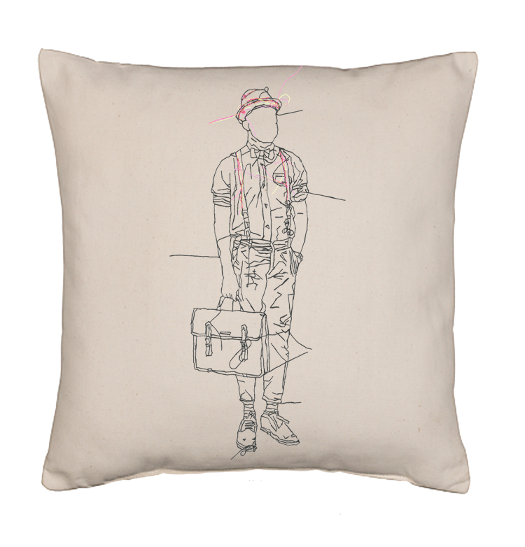 Emma Cowlam - Illustrated Cushion - Daper Man