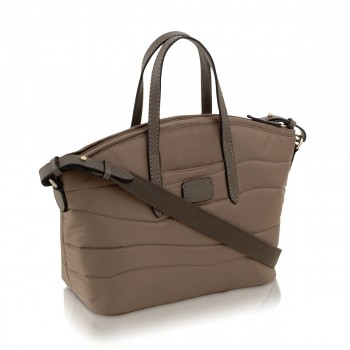Leather Leaf Medium Grab Bag  Rear khaki 62382